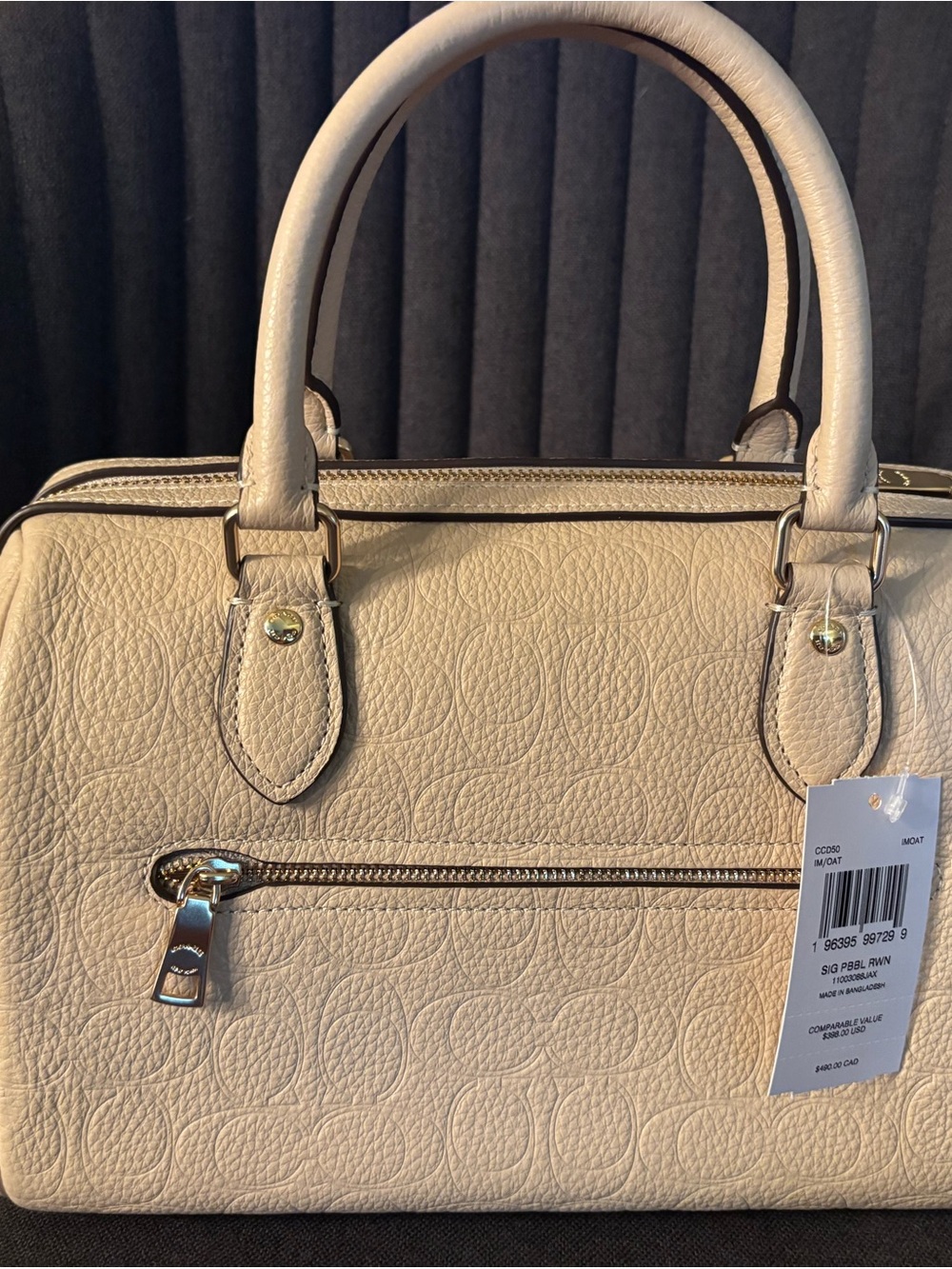 Coach Rowan Satchel in Oat (Medium Size) - Picture 3 of 8